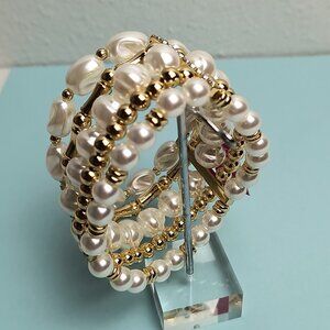 Lilly Pulitzer Resort Kismet Bracelet White Faux Pearls Resort